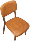 Enzo Wood Grain Metal Chair with Padded Back19b9035bc82212d731