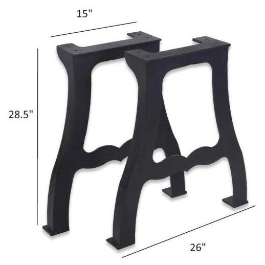 Cast Iron Table Legs - Set of 2