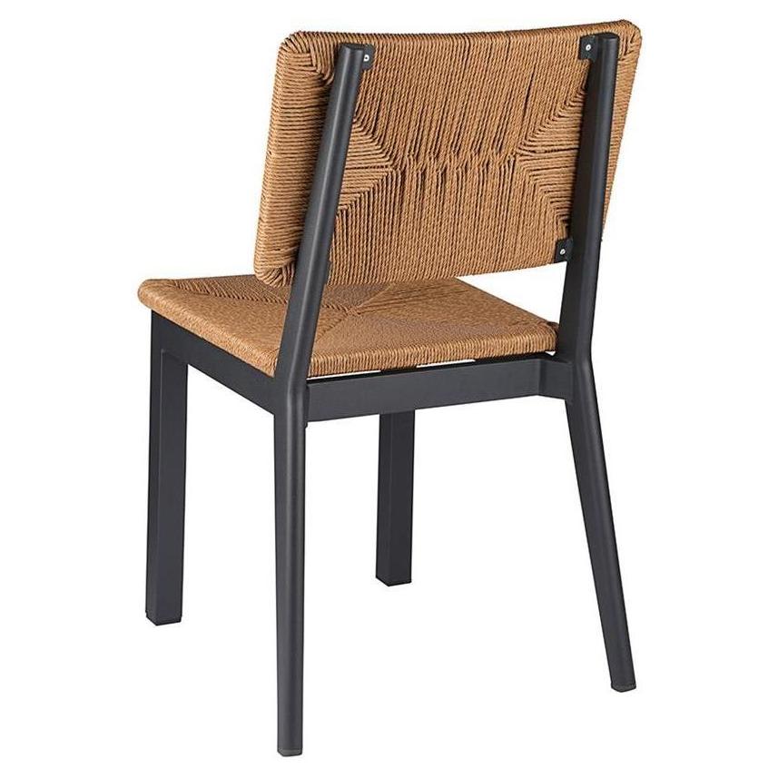 Kona Black Aluminum Dining Chair with Woven Terylene Seat and Back