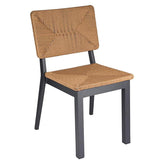 Kona Black Aluminum Dining Chair with Woven Terylene Seat and Back