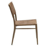 Cabo Wood-Look Aluminum Dining Chair with Woven Rope Seat and Back