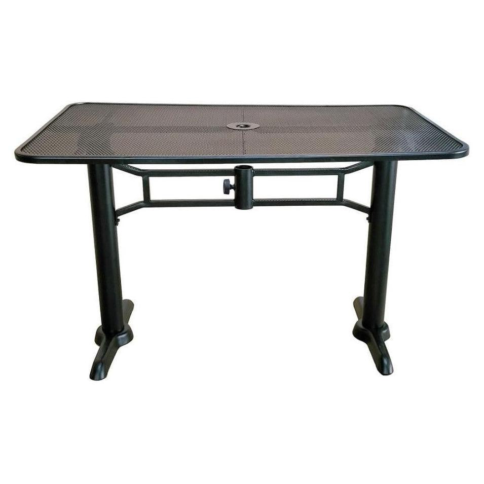 Table Mesh Rectangle 30in x 48in Rectangle Mesh Top Outdoor Table | Tables - Complete Sets ...