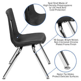 Mickey Advantage Black Student Stack School Chair - 14-inch