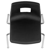 Mickey Advantage Black Student Stack School Chair - 18-inch