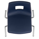 Mickey Advantage Navy Student Stack School Chair - 18-inch