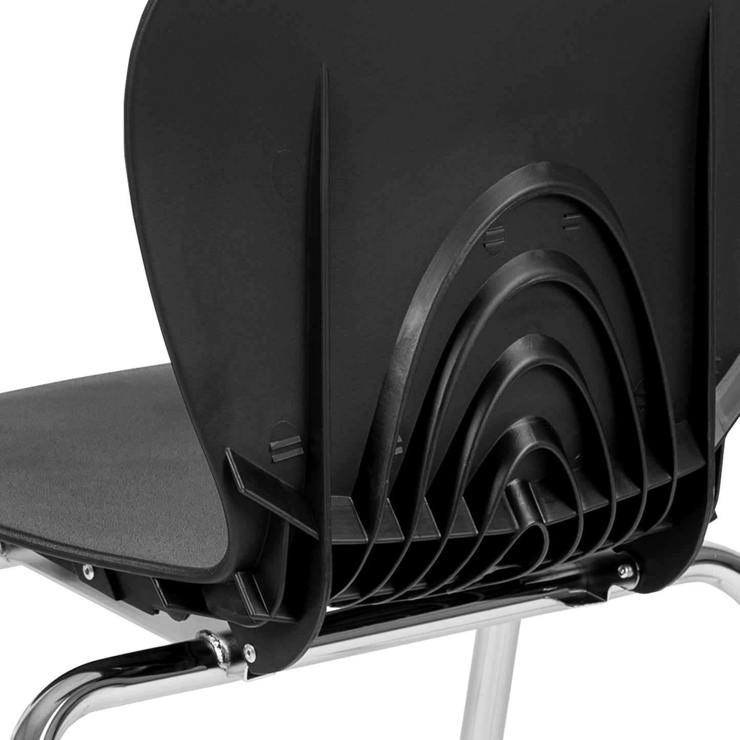 Mickey Advantage Titan Black Student Stack School Chair - 18-inch