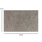 Minnie Slide-Stop® Multi-Surface Reversible Non-Slip Cushion Rug Pad, 1/4" Thick, Floor Protection, for 5'x8' Area Rug, Gray