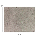 Minnie Slide-Stop® Multi-Surface Reversible Non-Slip Cushion Rug Pad, 1/4" Thick, Floor Protection, for 8'x10' Area Rug, Gray