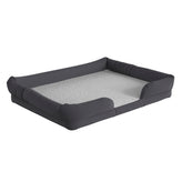 Cooper Orthopedic Comfy Memory Foam Joint Relief Bolster Dog Bed for Dogs up to 44 LBS. - Removable & Washable Cover, Non-Slip Bottom