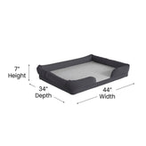 Cooper Orthopedic Comfy Memory Foam Joint Relief Bolster Dog Bed for Dogs up to 44 LBS. - Removable & Washable Cover, Non-Slip Bottom