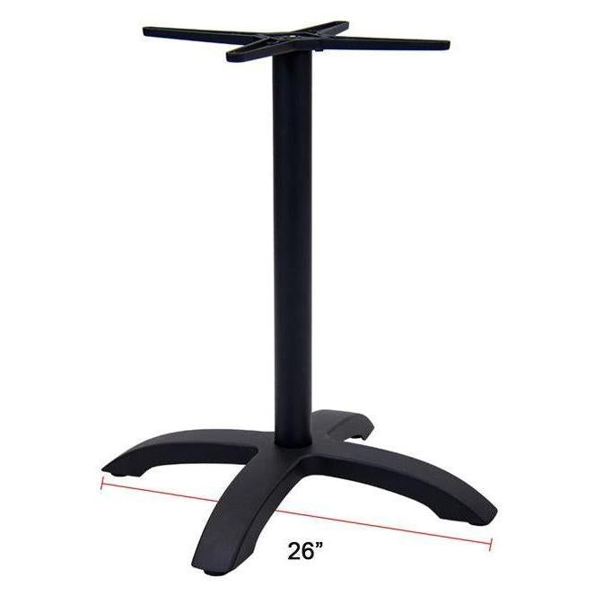 Black Modern Aluminum X Shape Table Base