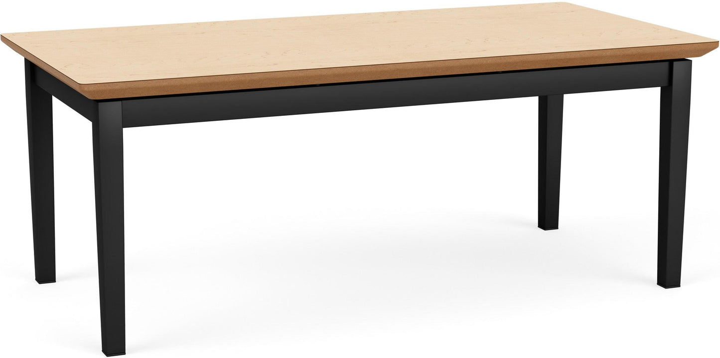 Amherst Steel Waiting Reception Coffee Table Metal Frame 20x40" High Pressure Laminate Top