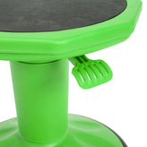Carter Adjustable Height Kids Flexible Active Stool for Classroom and Home with Non-Skid Bottom in Green, 14" - 18" Seat Height