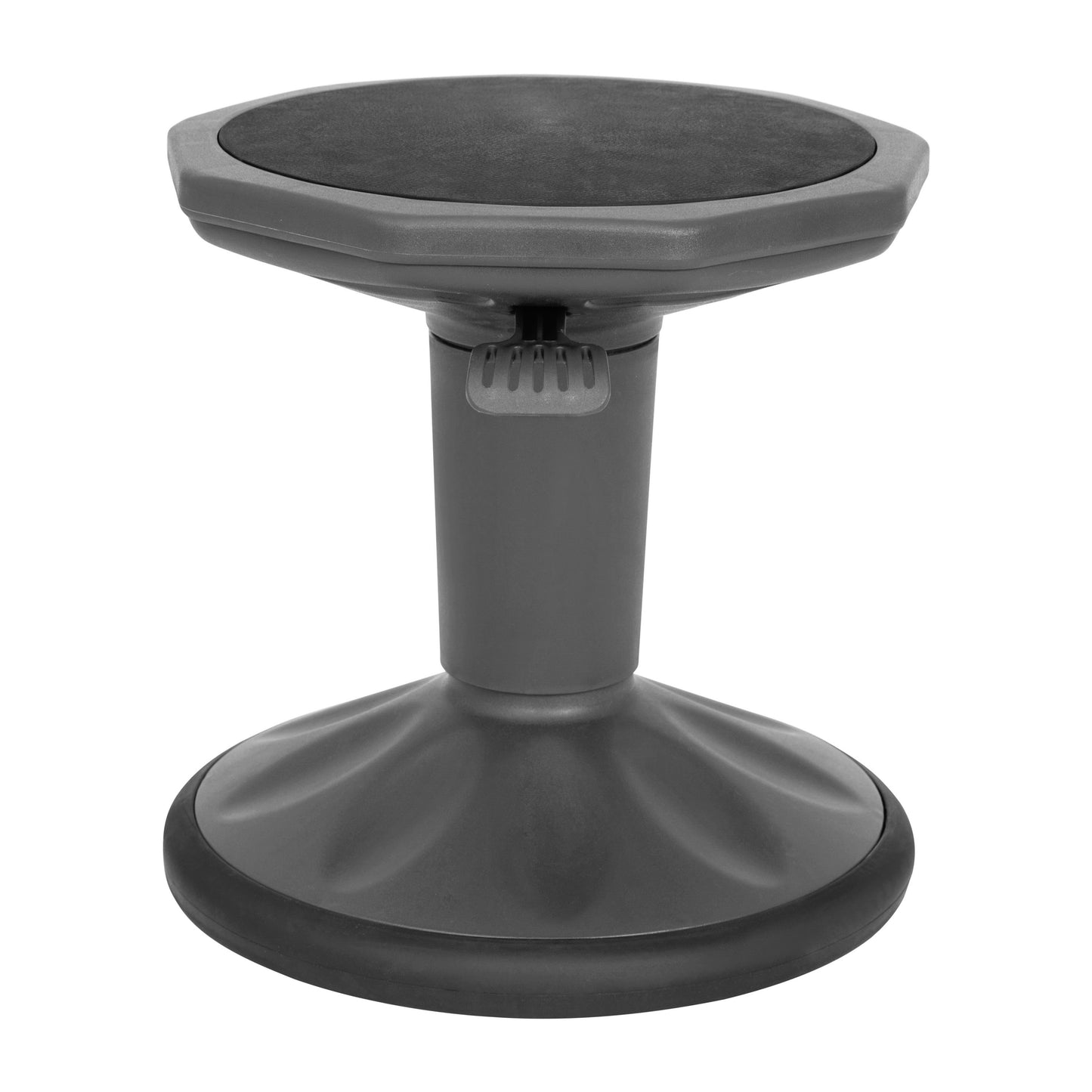 Carter Adjustable Height Kids Flexible Active Stool for Classroom and Home with Non-Skid Bottom in Gray, 14" - 18" Seat Height