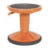 Carter Adjustable Height Kids Flexible Active Stool for Classroom and Home with Non-Skid Bottom in Orange, 14" - 18" Seat Height