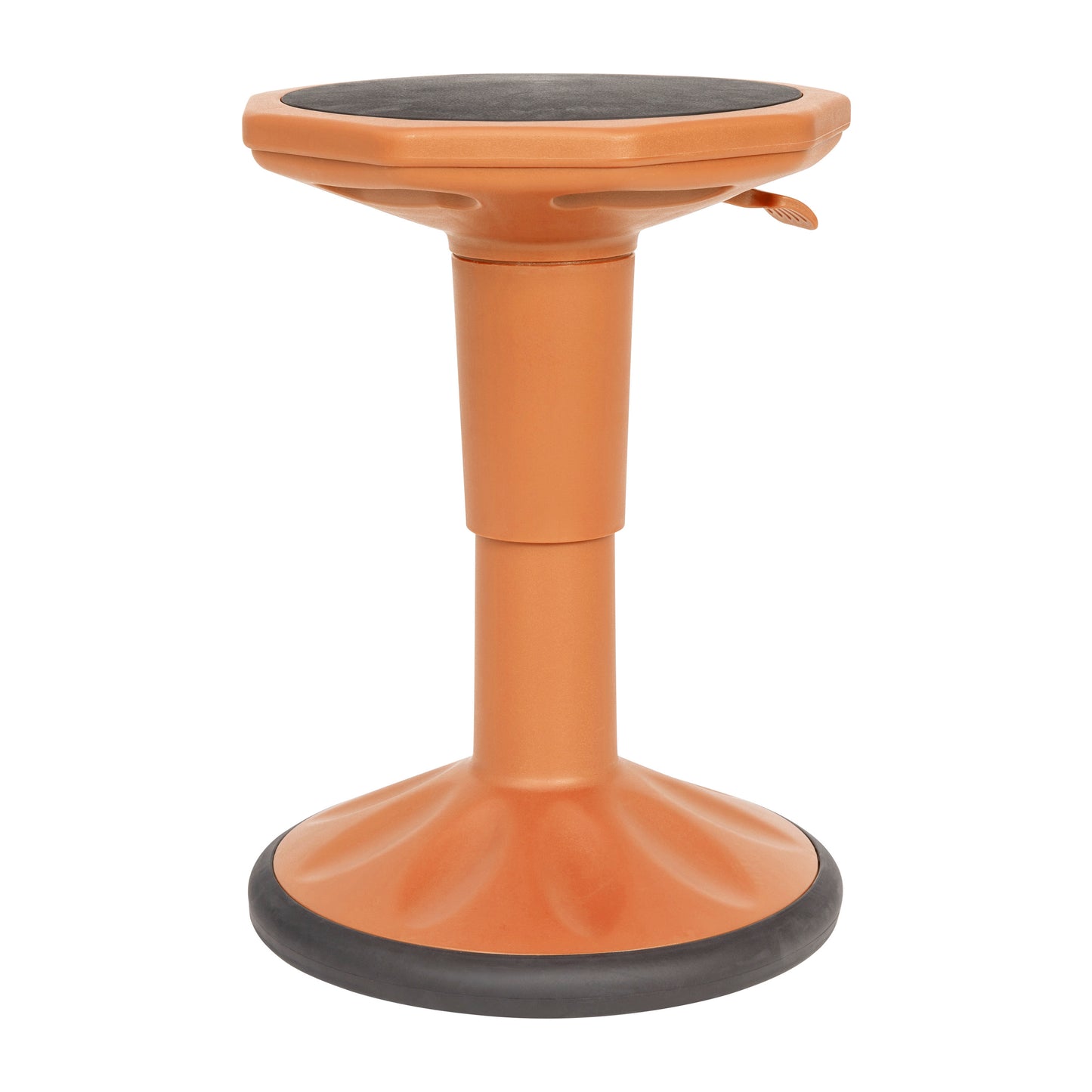 Carter Adjustable Height Kids Flexible Active Stool for Classroom and Home with Non-Skid Bottom in Orange, 14" - 18" Seat Height