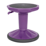 Carter Adjustable Height Kids Flexible Active Stool for Classroom and Home with Non-Skid Bottom in Purple, 14" - 18" Seat Height