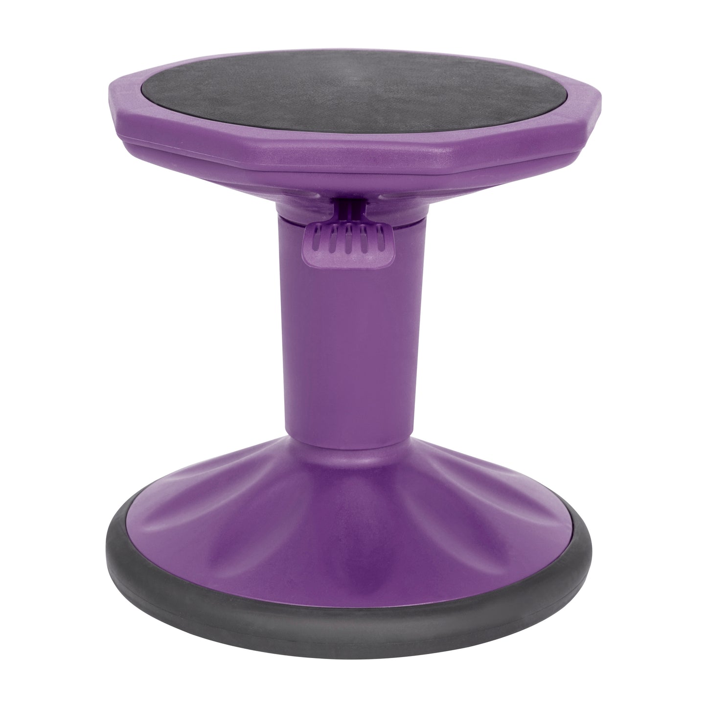 Carter Adjustable Height Kids Flexible Active Stool for Classroom and Home with Non-Skid Bottom in Purple, 14" - 18" Seat Height