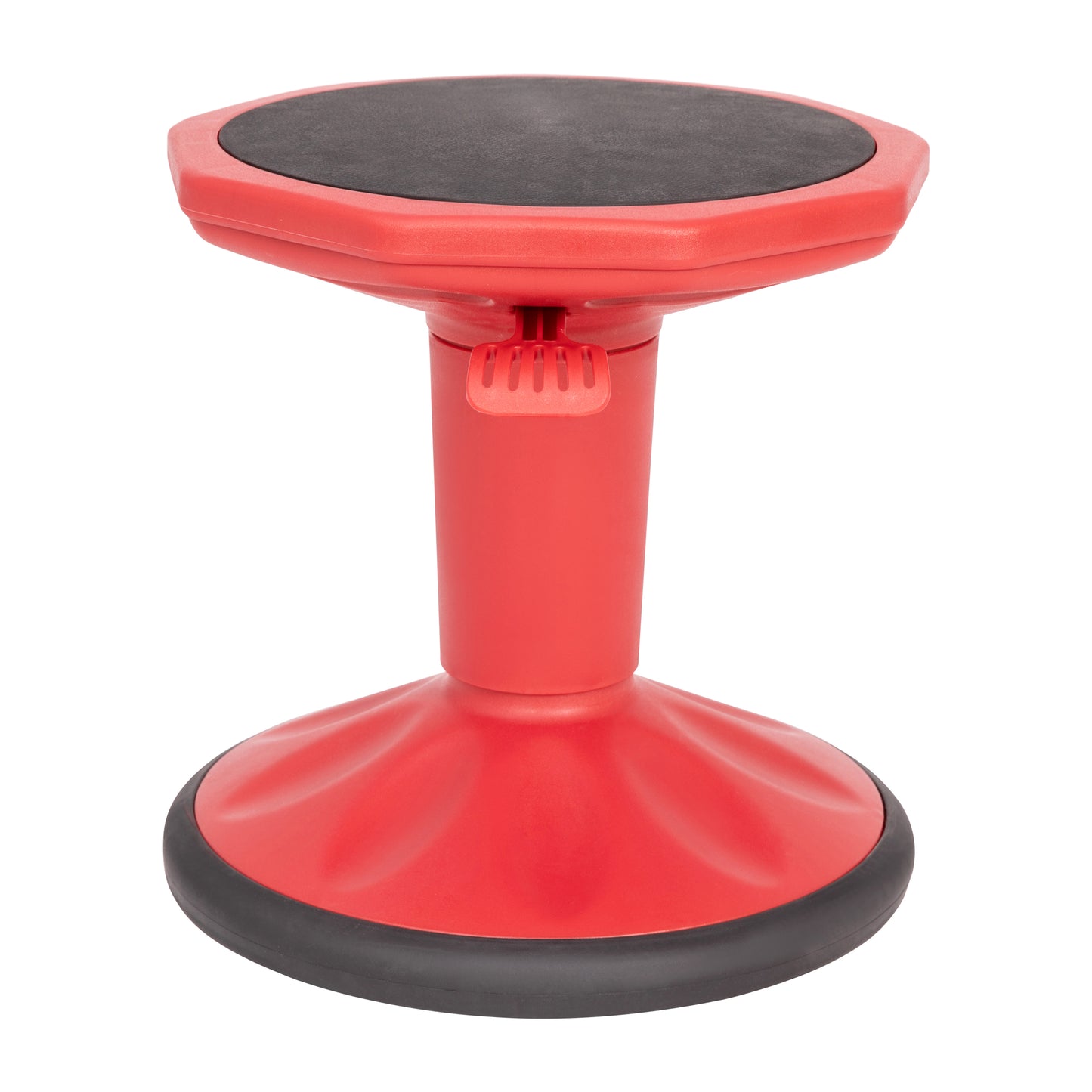 Carter Adjustable Height Kids Flexible Active Stool for Classroom and Home with Non-Skid Bottom in Red, 14" - 18" Seat Height