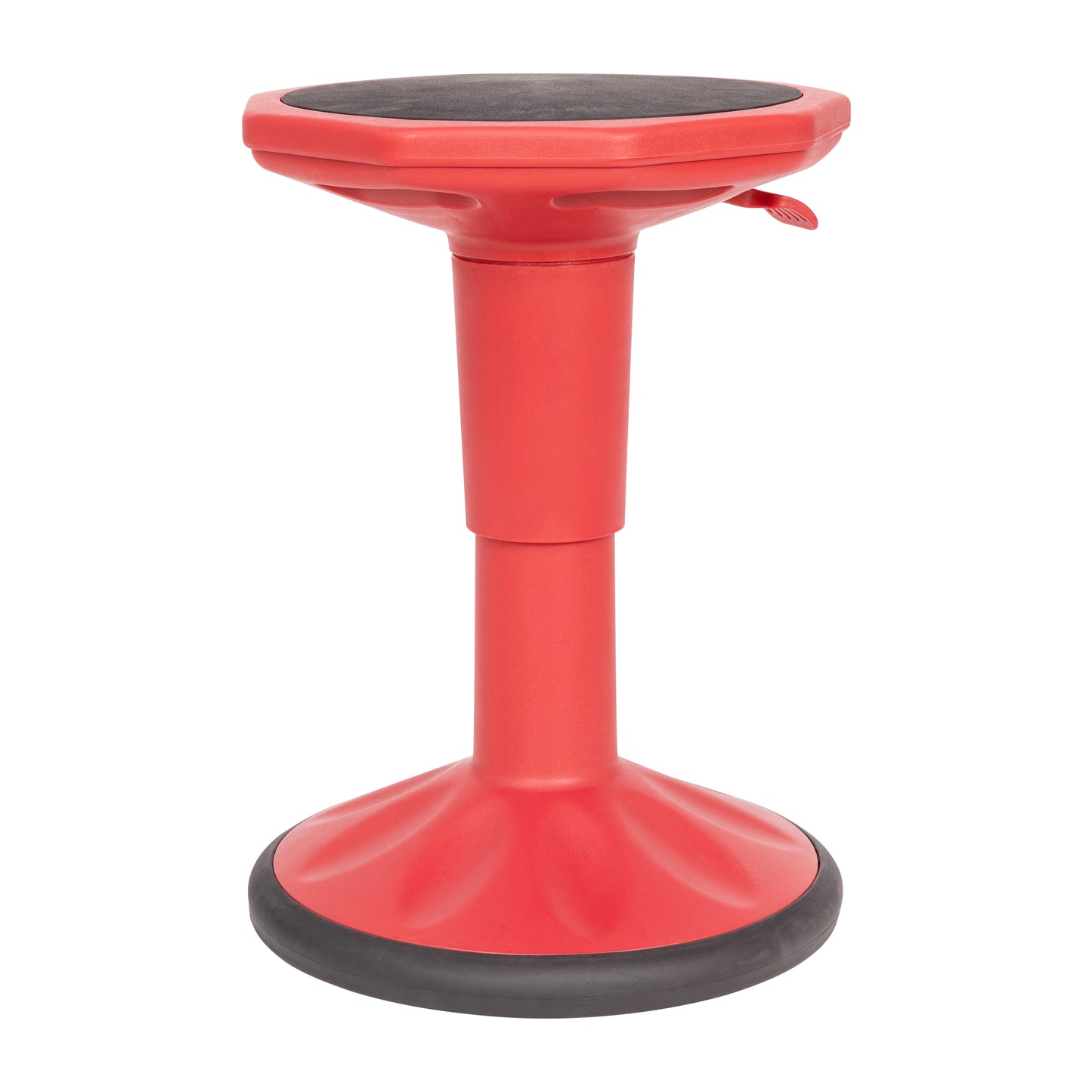 Carter Adjustable Height Kids Flexible Active Stool for Classroom and Home with Non-Skid Bottom in Red, 14" - 18" Seat Height