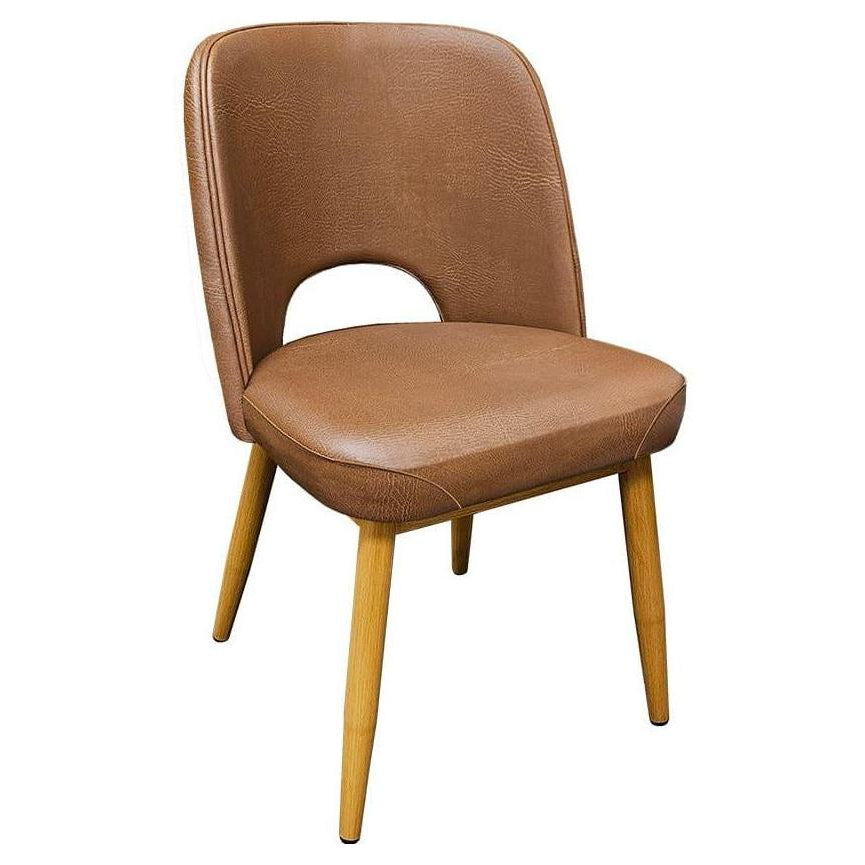 Amata Cut Back Bucket Style Upholstered Dining Chairs