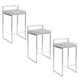 Fuji Stacker 26" Fixed-Height Counter Stool - Set of 3