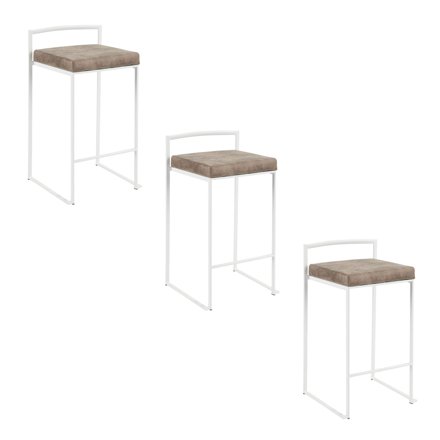 Fuji Stacker 26" Fixed-Height Counter Stool - Set of 3