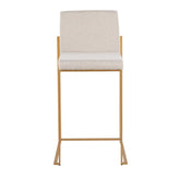 Fuji High Back 26" Fixed-Height Counter Stool - Set of 3