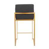 Fuji High Back 26" Fixed-Height Counter Stool - Set of 3