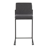 Fuji High Back 26" Fixed-Height Counter Stool - Set of 3