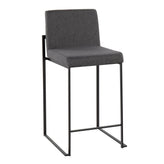 Fuji High Back 26" Fixed-Height Counter Stool - Set of 3