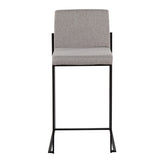 Fuji High Back 26" Fixed-Height Counter Stool - Set of 3