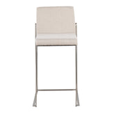Fuji High Back 26" Fixed-Height Counter Stool - Set of 3