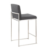 Fuji High Back 26" Fixed-Height Counter Stool - Set of 3