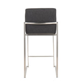 Fuji High Back 26" Fixed-Height Counter Stool - Set of 3