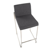 Fuji High Back 26" Fixed-Height Counter Stool - Set of 3