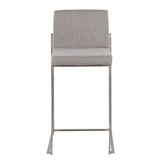 Fuji High Back 26" Fixed-Height Counter Stool - Set of 3