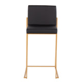 Fuji High Back 26" Fixed-Height Counter Stool - Set of 3