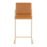 Fuji High Back 26" Fixed-Height Counter Stool - Set of 2
