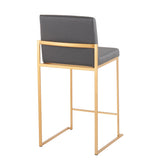 Fuji High Back 26" Fixed-Height Counter Stool - Set of 3