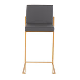 Fuji High Back 26" Fixed-Height Counter Stool - Set of 3