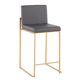 Fuji High Back 26" Fixed-Height Counter Stool - Set of 3