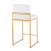 Fuji High Back 26" Fixed-Height Counter Stool - Set of 3