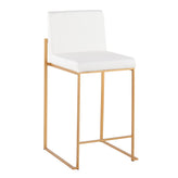 Fuji High Back 26" Fixed-Height Counter Stool - Set of 3