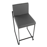 Fuji High Back 26" Fixed-Height Counter Stool - Set of 3