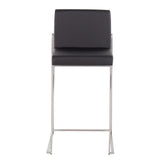 Fuji High Back 26" Fixed-Height Counter Stool - Set of 3
