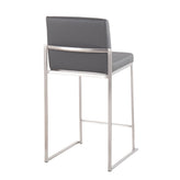 Fuji High Back 26" Fixed-Height Counter Stool - Set of 3