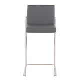 Fuji High Back 26" Fixed-Height Counter Stool - Set of 3