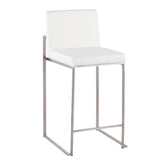 Fuji High Back 26" Fixed-Height Counter Stool - Set of 3