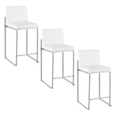 Fuji High Back 26" Fixed-Height Counter Stool - Set of 3